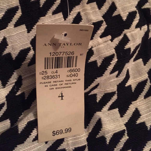 Houndstooth Brand new Ann Taylor Fitted Skirt - Picture 2 of 3