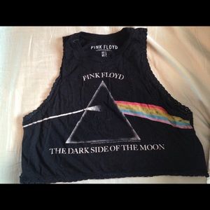 Pink Floyd dark side of the moon crop top