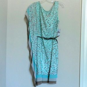 Vince Camuto mint print dress