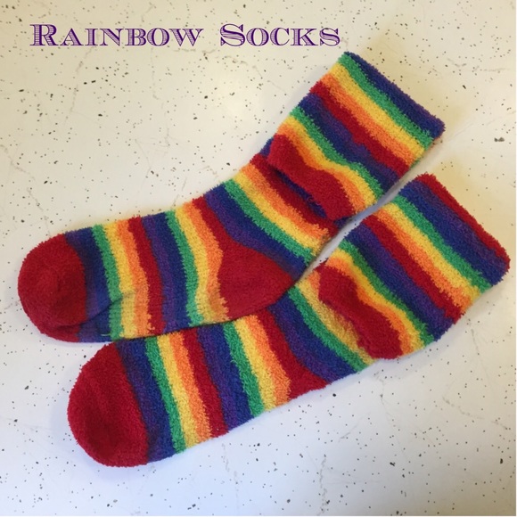 Rainbow Fuzzy Socks! FREE W PURCHASE