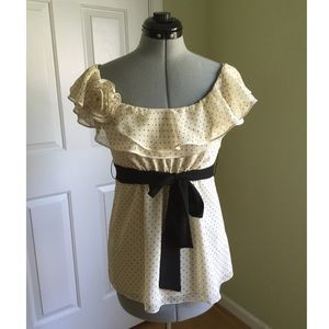 Anthropologie Polka Dot Top size 0