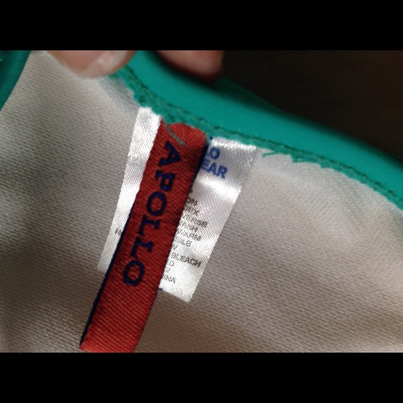 Blue fringe bathing suit top - Picture 3 of 3