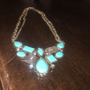 Blue Teardrop Necklace