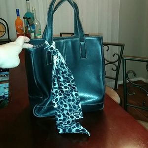 Black coach bucket bag