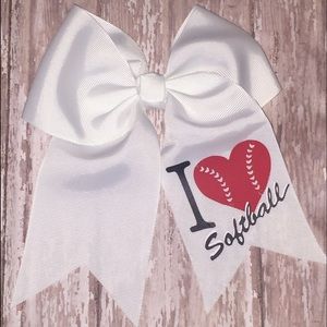 Softball hair bow