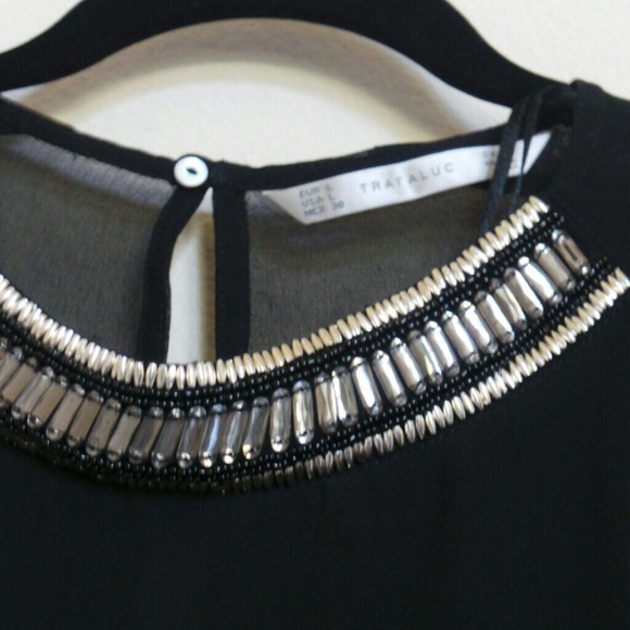 Zara embellished neck blouse - Picture 3 of 3