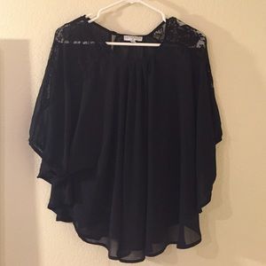 Semi sheer winged top