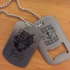 *RARE* Sailor Jerry dog tags necklace.