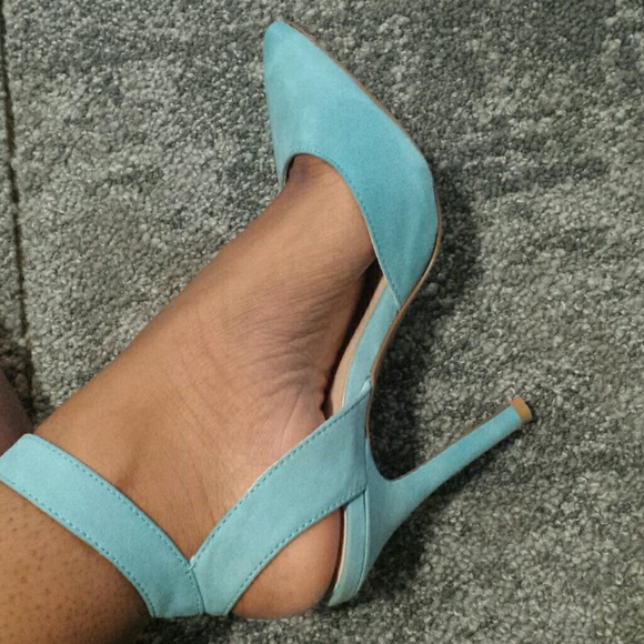 Blue Pointed Toe Heels