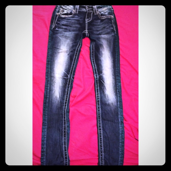 Buckle Zebra "Miss Me" Skinny Jeans