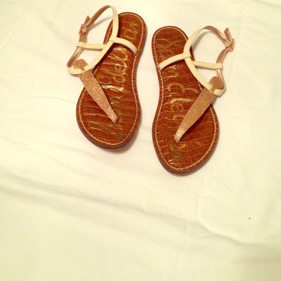 Gold and Cream Sandals