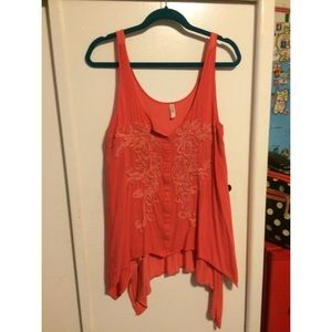 Free people tunic tank - red