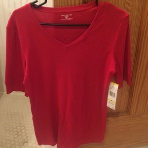 New jones newyork red top
