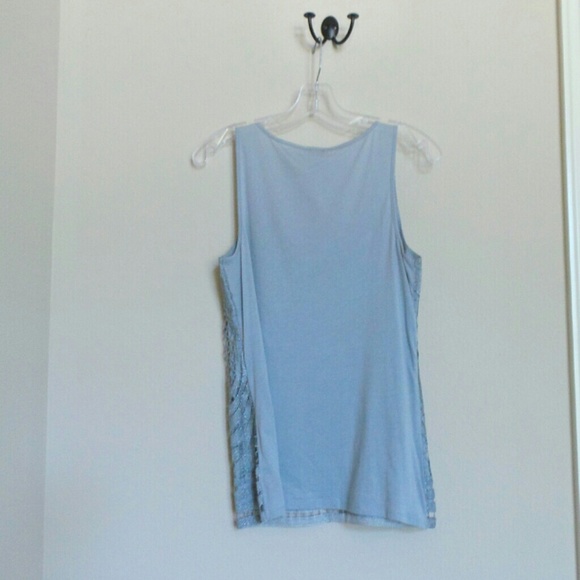 Express grey front lace detail top - Picture 2 of 4