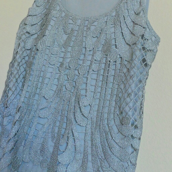 Express grey front lace detail top - Picture 3 of 4