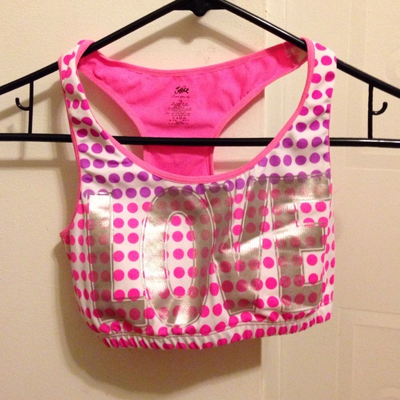 Justice "LOVE" sports bra