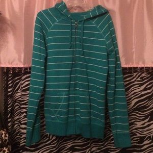 Blue striped jacket