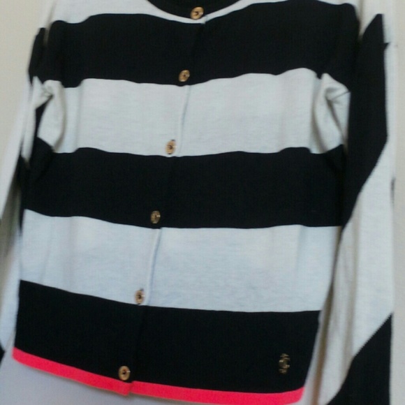 Juicy Couture orange trim striped sweater - Picture 3 of 4
