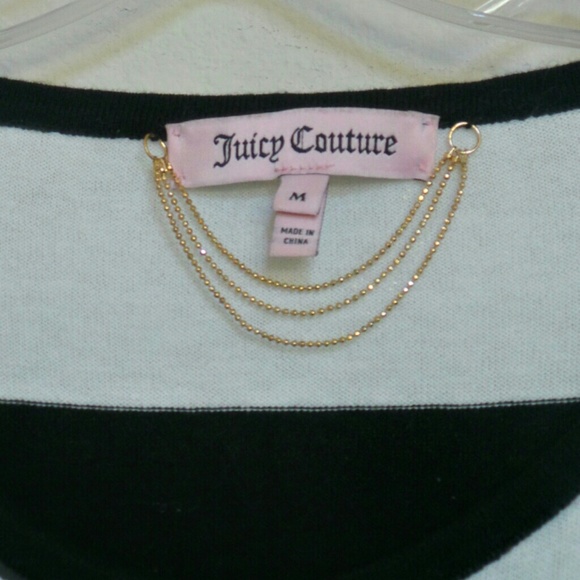 Juicy Couture orange trim striped sweater - Picture 4 of 4