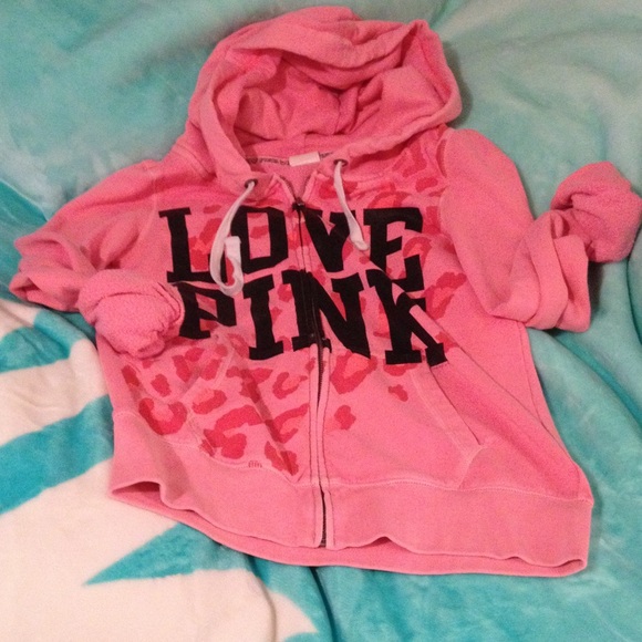 PINK Victoria's Secret Tops - VS PINK HOODY ZIP UP (Rare so I've heard!)