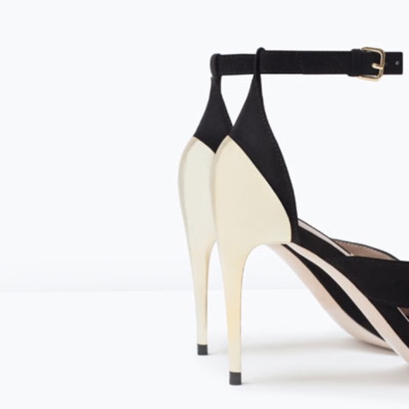 ZARA Combination Heeled Sandals with Ankle Strap - Picture 4 of 4