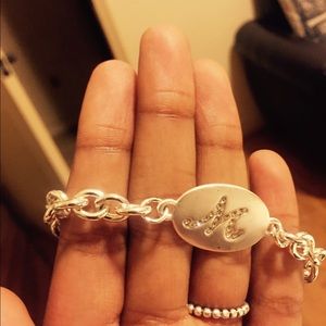 Diamond M bracelet