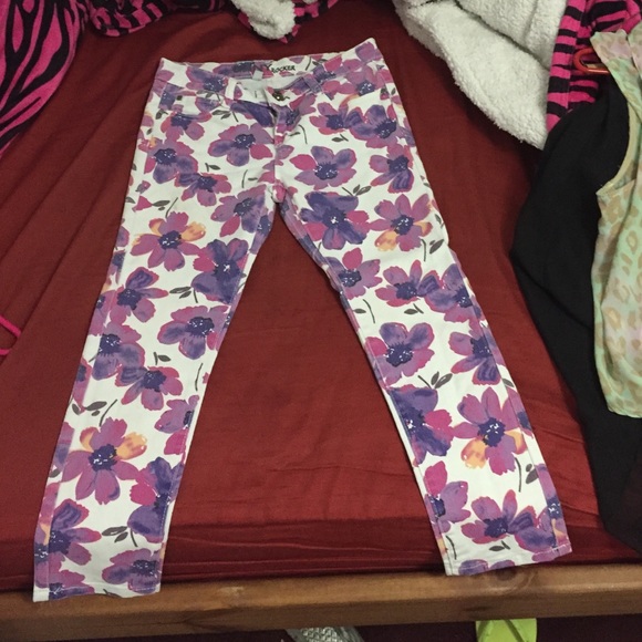 Floral jeans