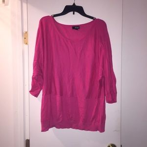 Plus size 2x pink sweater too long sleeve
