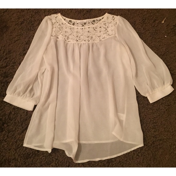 White Chiffon Blouse