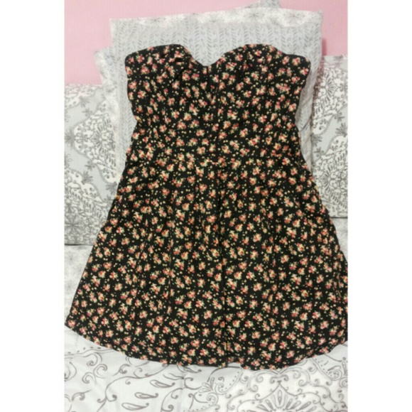 Floral Sweetheart strapless dress