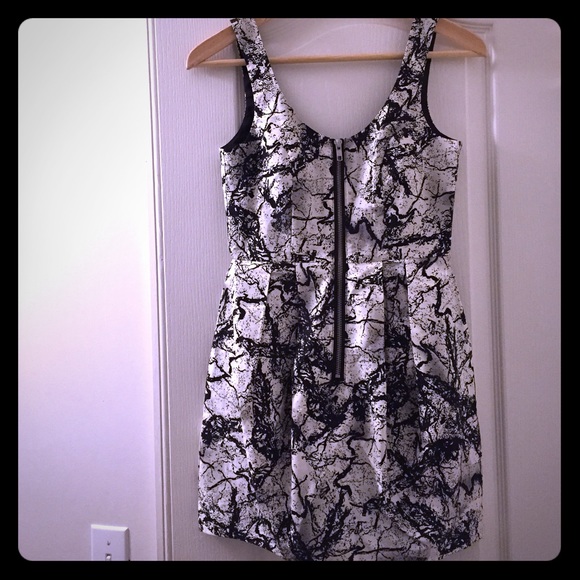 Black & white party dress