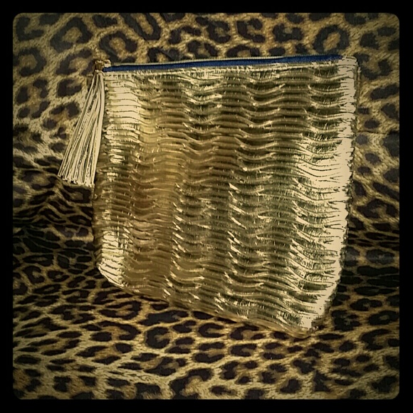 Large gold makeup bag or tablet case - Picture 1 of 4