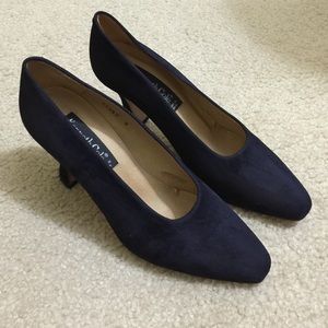 Vintage navy blue suede 8