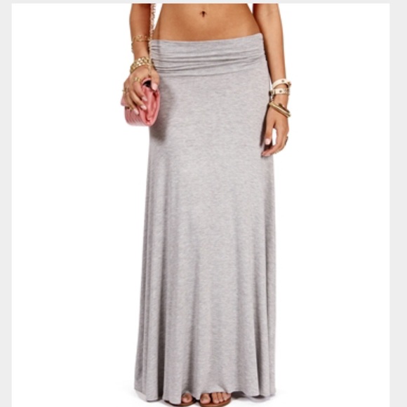 Dresses & Skirts - 🎉SALE🎉 Gray Fold-over Maxi Skirt