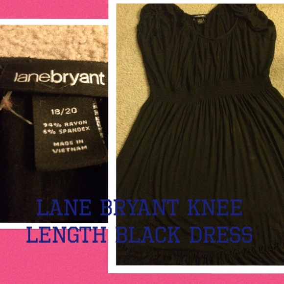 Lane Bryant Knee Length Black Sun Dress