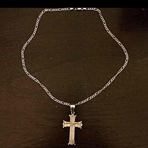925 sterling silver cross and chain