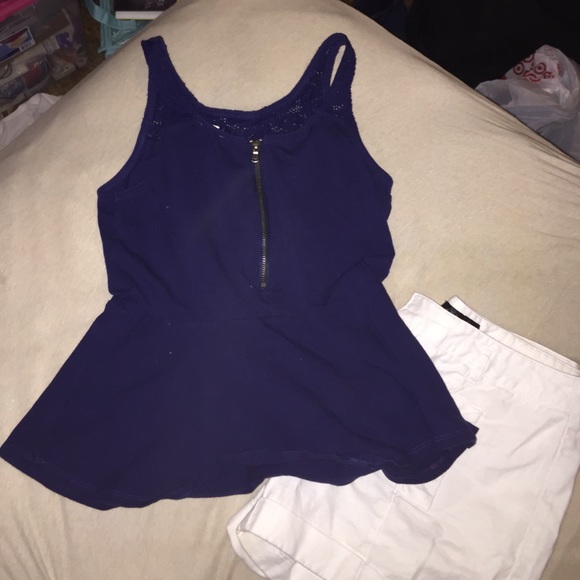Express plum peplum top - Picture 2 of 3