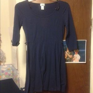 Short long sleeve navy dress!