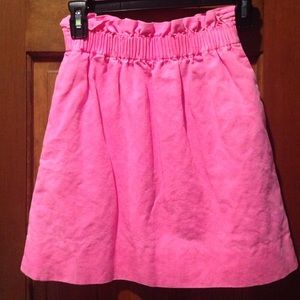 Pink J. Crew Skirt with pockets and elastic waist