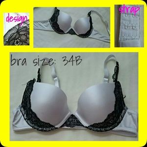 Black Laced White Bra