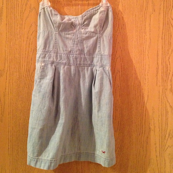 Strapless hollister Denim dress - Picture 1 of 2