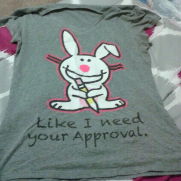 "like I need your approval" bunny shirt