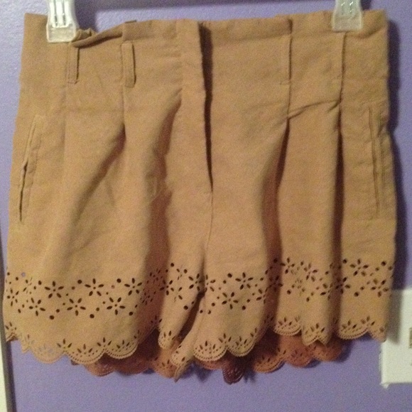 Suede shorts