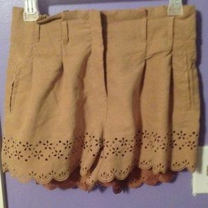 Suede shorts