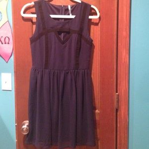 Navy with black detail peak a boo sun dress
