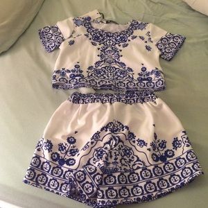 Crop top and shorts set