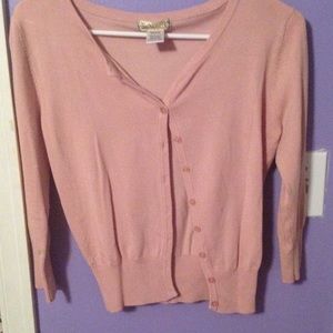 Francesca's pale pink cardigan sweater