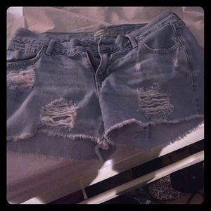 Distressed shorts