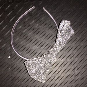 Silver Bow Headband