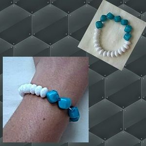 Blue And White Bracelet